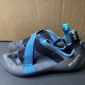 Scarpa Origin Climbing Shoes Mens 11.5 EU 45.5 Blue Black Vision Rubber Sole